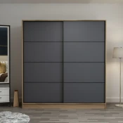 Hanah home Ormar Kale 180x210x52cm Bež-Antracit