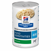 Hills Prescription Diet d/d Food Sensitivities mokra hrana za pse z raco - 24 x 370 g