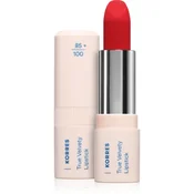 Korres True Velvety Lipstick kremasta šminka s satenastim zaključkom odtenek Vivid Red 3 g