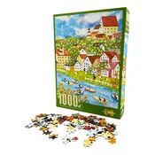 FED 1000-DELNA SESTAVANKA - SLIKOVITA VASICA OB REKI - 70 × 50 CM 14+