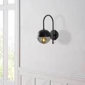 Opviq Zidna lampa E27 Socket, Crno-Siva