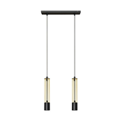 Luster na sajli BARS 2xGU10/20W/230V crna/zlatna