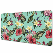 Decormat Podloga za pisalno mizo Listi in cvetje 100x50 cm