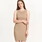 Cropp - Midi haljina s dezenom - nude