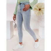 Spodnie damskie jeansowe skinny w serca JENIVIA niebieskie Dstreet