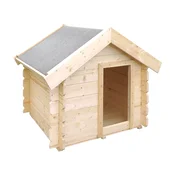 Timbela Lesena pasja uta za zunanjo uporabo - zaščitena streha - 76 x 99 x H80 cm, velikost S (za malega psa) - TIMBELA M401-1, (21884951)