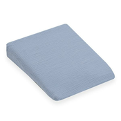 Muslin prevleka za otroško blazino - klin New Baby STANDARD 30x37cm modra