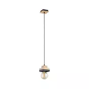 Luster na sajli MIKO 1xE27/15W/230V crna/bež
