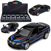 Sports Car Metal Car Pull-Back Drive Opening Doors Black 1:32