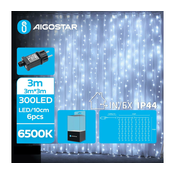 Aigostar - LED Vanjske božicne lampice 300xLED/8 funkcija 6x3m IP44 hladna bijela