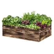ATMOWOOD Lesena visoka greda 140 x 80 x 40 cm - ožgana