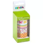 HEYDA samolepilni trakovi za papir washi - komplet metulji 1,5 cm x 5 m (4 kosi)