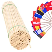 GS LESENE BUKOVE PALČKE ZA ZASTAVE OKROGLE 50 CM 100 KOSOV