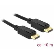 DisplayPort kabel 10m 4K 60Hz 21,6Gb/s Delock črn