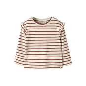 LilAtelier Majica NMFLIMIA MIA rjava / off-bela