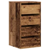 Vidaxl Kotni predalnik starinski les 40x41x76 cm inženirski les