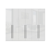 JELA PLAKAR P6/PN - kolekcija Piano - Kristalno bela/Kristalno Bela HG Lak - 272x224x56 cm