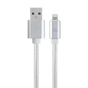 Gembird Podatkovni kabel USB 2.0 pleten, 1,8 m, srebrn