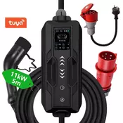 Prenosna polnilna postaja za električna vozila Immax NEO LITE Travel AC Type 2 16A/380V 11kW + vtičnica 230V, 3,7kW 5m + torbica - WIFI Tuya