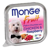 Monge Pašteta za pse sa komadicima mesa i voca Fruit Pate, 100 g - piletina i malina