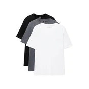 Pull&Bear Majica  siva / črna / bela