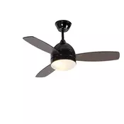 Stropni ventilator črn z lesnim potiskom 96 cm z daljinskim upravljalnikom - Rotar