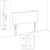 Vidaxl Posteljno vzglavje taupe 144x5x78/88 cm blago