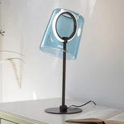 Paul Neuhaus Namizna svetilka LED Zula, modra, višina 42 cm - Dnevna soba/jedilnica - Sodobni - Steklo