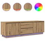Vidaxl TV omarica z LED lučkami artisan hrast 160,5x41x50 cm