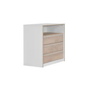 Matis Kaliopa 3F Komoda, 100x49.5x91, Belo-Premium hrast