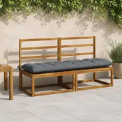 vidaXL Blazina za klop VIANEN 100% poliester Modra 180 x 50 x 12 cm