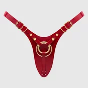 strap-on-me Leatherette Harness Fabulous One Size Red Glossy