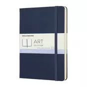 Beležnica Moleskine Sketchbook, modra - brezčrtni