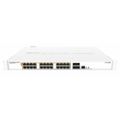 Mikrotik CRS328-24P-4S+RM mrežni prekidac Upravljano L2/L3 Gigabit Ethernet (10/100/1000) Podrška za napajanje putem Etherneta (PoE) 1U Bijelo