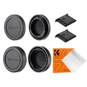 K&F CONCEPT Olympus M4/3 Mount Body Cap*2 + Lens Rear Cap*2 + Hot Shoe Cap*2 + Cleaning Cloth*1 Comp