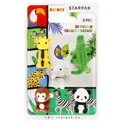 STARPAK Eraser 3D puzzle Safari 5 kos