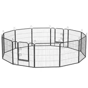 Homestar Otroški ograja za pse 12 panelov 80x80 cm siva jeklo