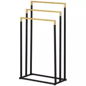 Homestar Stojalo za brisače 3 palice 45x225x86 cm črno