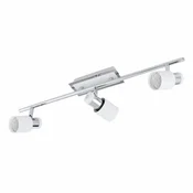 Eglo Davida spot/3, led, gu10, 3x5w, 3x400lm, hrom/bela