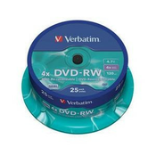 VERBATIM DVD+RW MEDIJ 25PK CB (43489)