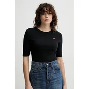 Majica kratkih rukava Levis LUCA SLIM TEE za žene, boja: siva, A3388