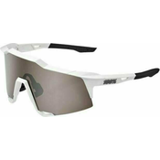 100% Speedcraft Matte White/HiPER Silver Mirror Lens Kolesarska očala