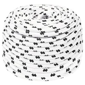 Vidaxl vidaXL Pletena jadralna vrv bela 8 mm x 25 m poliester