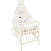 EKO Baldahin nad otroško posteljico transparentno bel 150x300 cm