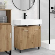vidaXL Kopalniška enota Artisan hrast 60 x 35 x 60 cm Inženirski les