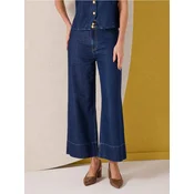Sinsay - Wide leg farmerke - steel blue