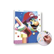 Slikanje po številkah SUPER MARIO | nizka težavnost - na okvirju