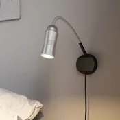 Top Light Neo! Flex Hotel II LED stenska svetilka, aluminij/srebro - Dnevna soba/jedilnica - aluminij, srebrna, črna - Kovina