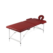 Den Zložljiva masažna miza 2-conska aluminijast okvir rdeča
