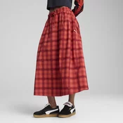 Puma Krilo Woven Midi Aop Pleated Skirt ženske Oblačila Obleke in krila 629795 15 Rdeča